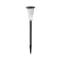 Watt & Home Eclairage D’Extérieur | - Balise solaire 20 lumens Lucky en verre marron - H.50xD.10 cm