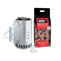 Weber Barbecues Et Planchas | - Kit d'allumage pour cheminée en acier - 25,5x20,3x14,5 cm