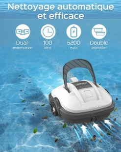Wybot - Robot de piscine sans fil osprey 200 max - nettoyage puissant du fond, autonomie 100 min Hot