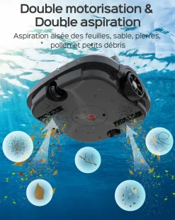 Wybot - Robot de piscine sans fil osprey 200 max - nettoyage puissant du fond, autonomie 100 min Hot