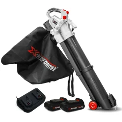 X-performer Broyeurs, Nettoyeurs Et Souffleurs | - Aspirateur souffleur broyeur de feuilles 40v - xpasbt40li-2b - sac 45l - avec 2 batteries 2ah et double chargeur