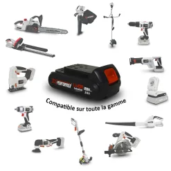 X-performer - Batterie concept 20v lithium 2 ah compatible uniquement pour la gamme d'outils Outlet