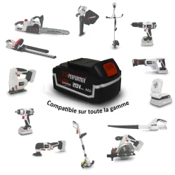 X-performer - Pack 2 batterie concept 20v lithium 4 ah pour la gamme d'outils electro-portatifs + double chargeur
