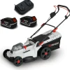 X-performer - Tondeuse à gazon portative sur batterie - 40v max - hauteur de coupe 6 positions avec 2 batteries 4ah et double chageur Best