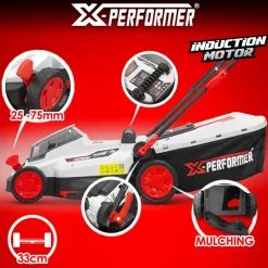 X-performer Tondeuses | - Tondeuse rechargeable 20v max 33 cm avec batterie 2ah -