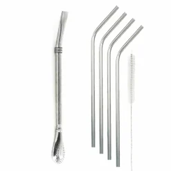 Youdoit Fête Et Anniversaire | - Paille avec filtre intégré + 4 pailles standard en inox