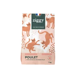 Ziggy Alimentation Et Friandises | - Croquettes pour chat adulte stérilisé au poulet 1kg