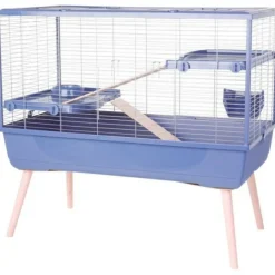 Zolux Cages Et Accessoires | - Cage grillagée lapin et rongeur sur pieds neolife 100 l - bleu