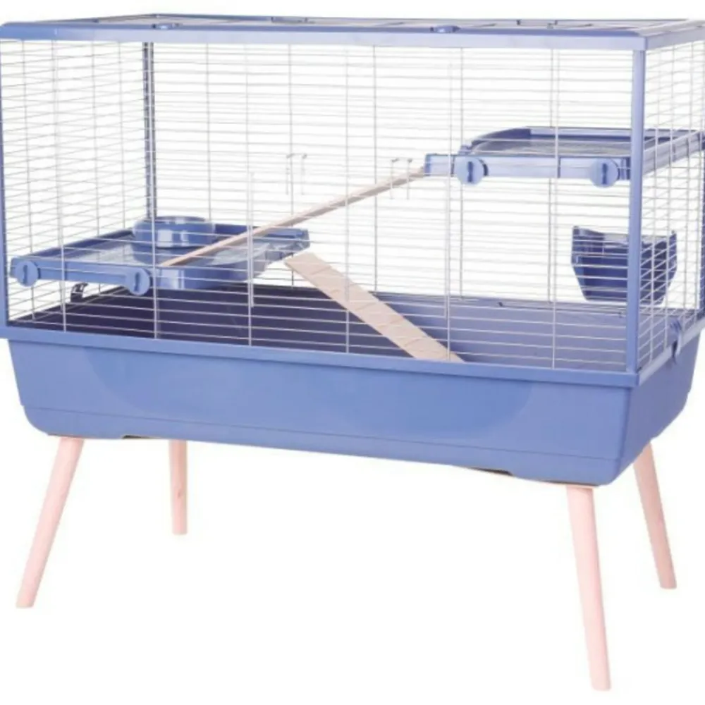Zolux Cages Et Accessoires | - Cage grillagée lapin et rongeur sur pieds neolife 100 l - bleu