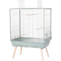 Zolux - Cage surélevée pour oiseau - - néolife - pour perruche, calopsitte, canari - 81 x 48 x 130 cm - vert