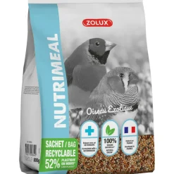 Zolux - Graines alimentation oiseaux exotique nutrimeal, 800g. Clearance