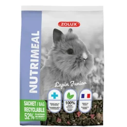 Zolux Alimentation | - Granulés lapin nain junior (moins de 6mois) nutrimeal - 800g