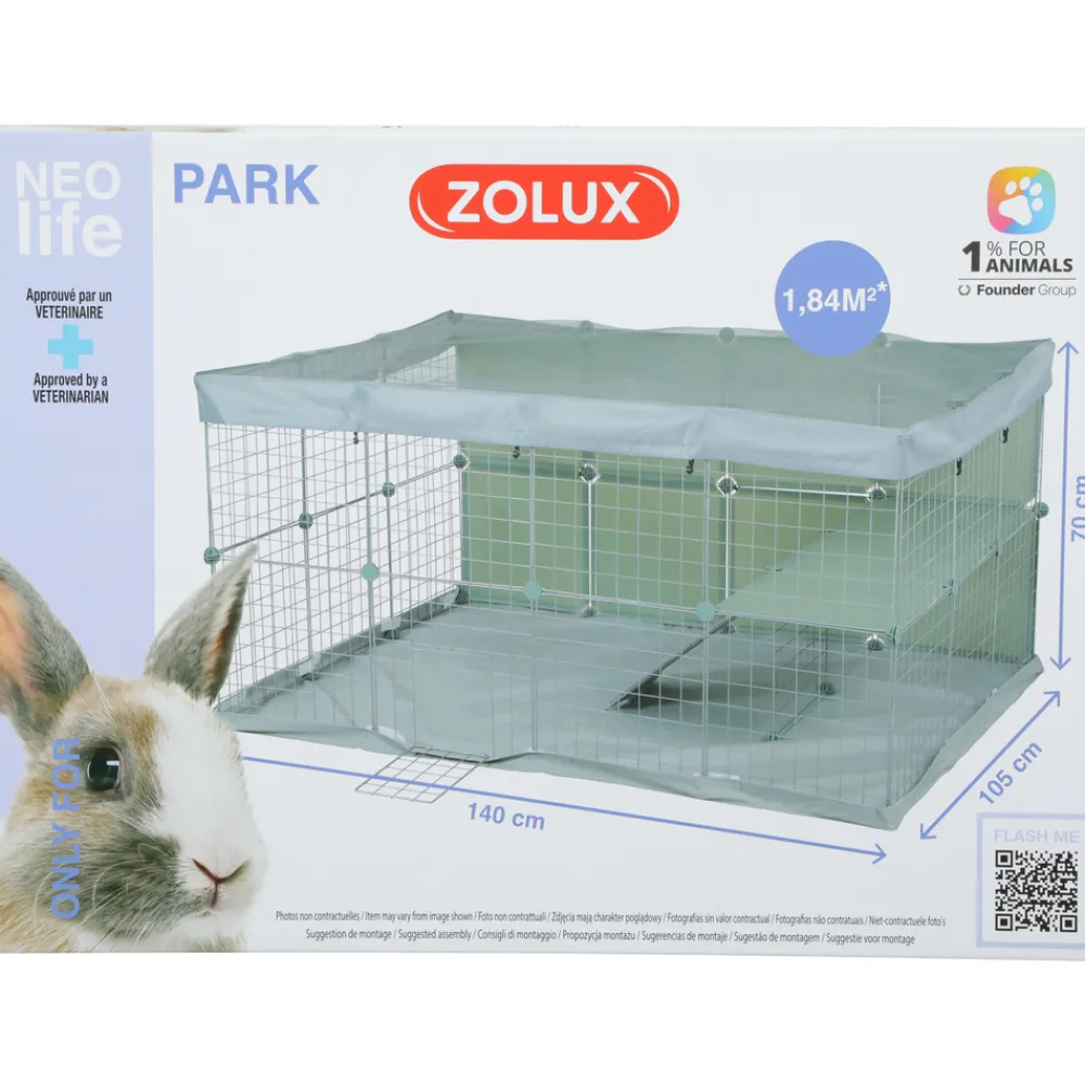 Zolux - Habitat modulable Neolife pour lapin à assembler 140x105x70 cm Hot