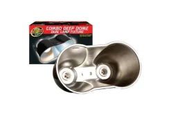 Zoomed Eclairage | - Support de lampe - combo deep dome large - double support d'ampoule chauffante / uvb pour reptiles (lézards, serpents, tortues)