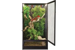 Zoomed Terrariums, Vivariums Et Accessoires | - Terrarium grillagé - reptibreeze led deluxe 61 x 61 x 122 cm - terrarium destiné aux lézards type caméléon